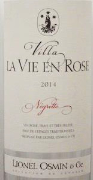 Vin No3 VdF Villa La vie en rose 2014