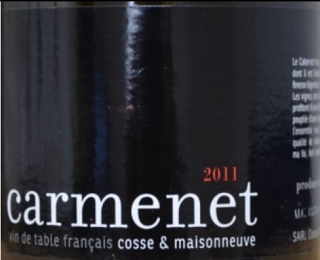 Vin No2 Quercy Vin de table Carmenet 2011