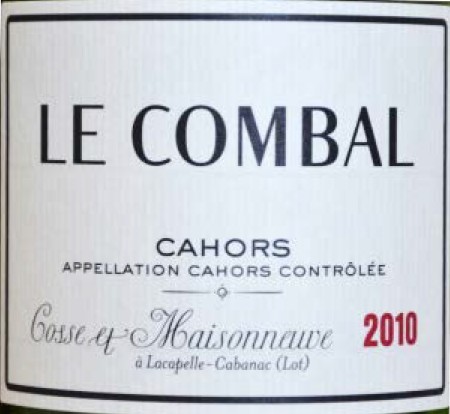 Vin No3 Cahors Le Combal 2010